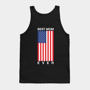 Best Mom Ever Vertical American Flag Tank Top